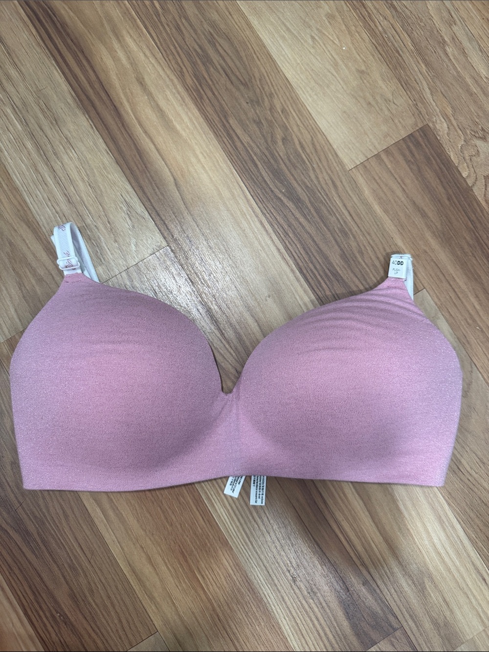 Seamless Dusty Shimmer Pink Wireless T-Shirt Bra - Women Intimates